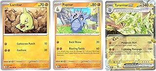 Tyranitar ex - Tera - 066/197 Double Rare - Obsidian Flames - Pokemon Evolution 3 Card Lot