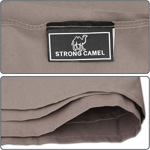 Miniatura 7 de Strong Camel Cubierta superior de toldo de repuesto de doble nivel de 10 x 10 pies, cubierta superior para toldo (pardo)