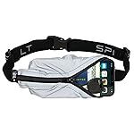 SPIbelt Running Belt for Women Men, Phone Holder for Running, Running Fanny Pack, Holder for Phone, Running Waist Pack, Adjustable Waist, [Fits All Phones]. Reflective with Black Zipper