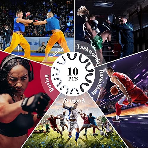 Miniatura 5 de 10 protectores bucales deportivos para boxeo, baloncesto, hockey, karate, baloncesto, baloncesto, baloncesto, rugby, partido (negro con blanco)