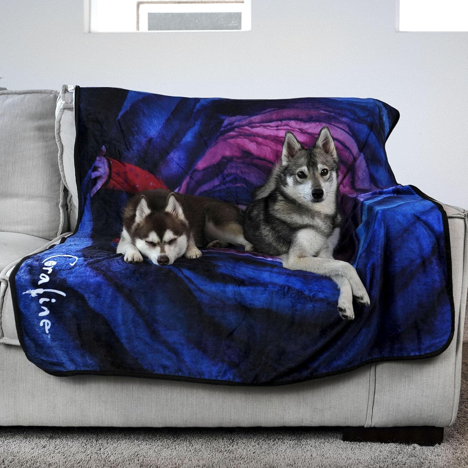 Coraline Fleece Throw Blanket with Sherpa Lining, 45 x 60 Inches