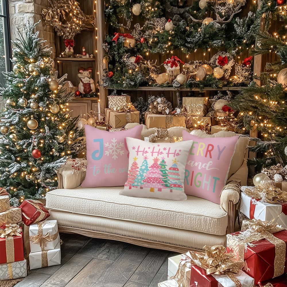 Housse De Coussin Noël 45 X 45cm, Lot De 4 Housse Coussin Noel Sapin Lin Decoratif Taie Oreiller De Noel Hiver Pour Canape Salon Chambre Chaise 98546972