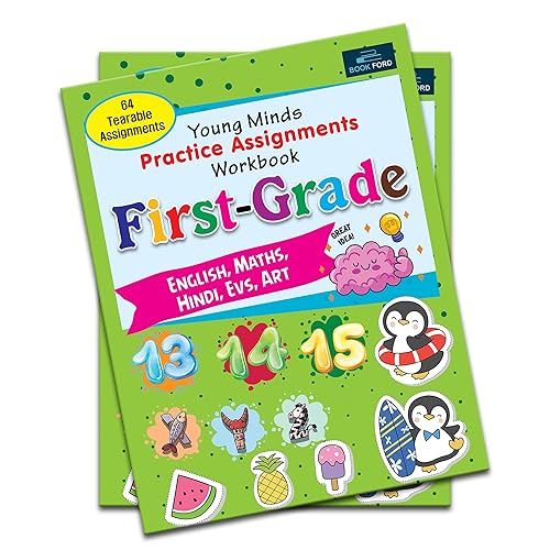 Young Minds Practice Assignments Workbook - First Grade All In 1 Books For Kids | book | books | kids books | books for kids | children books | worksheets for 3+ year old
