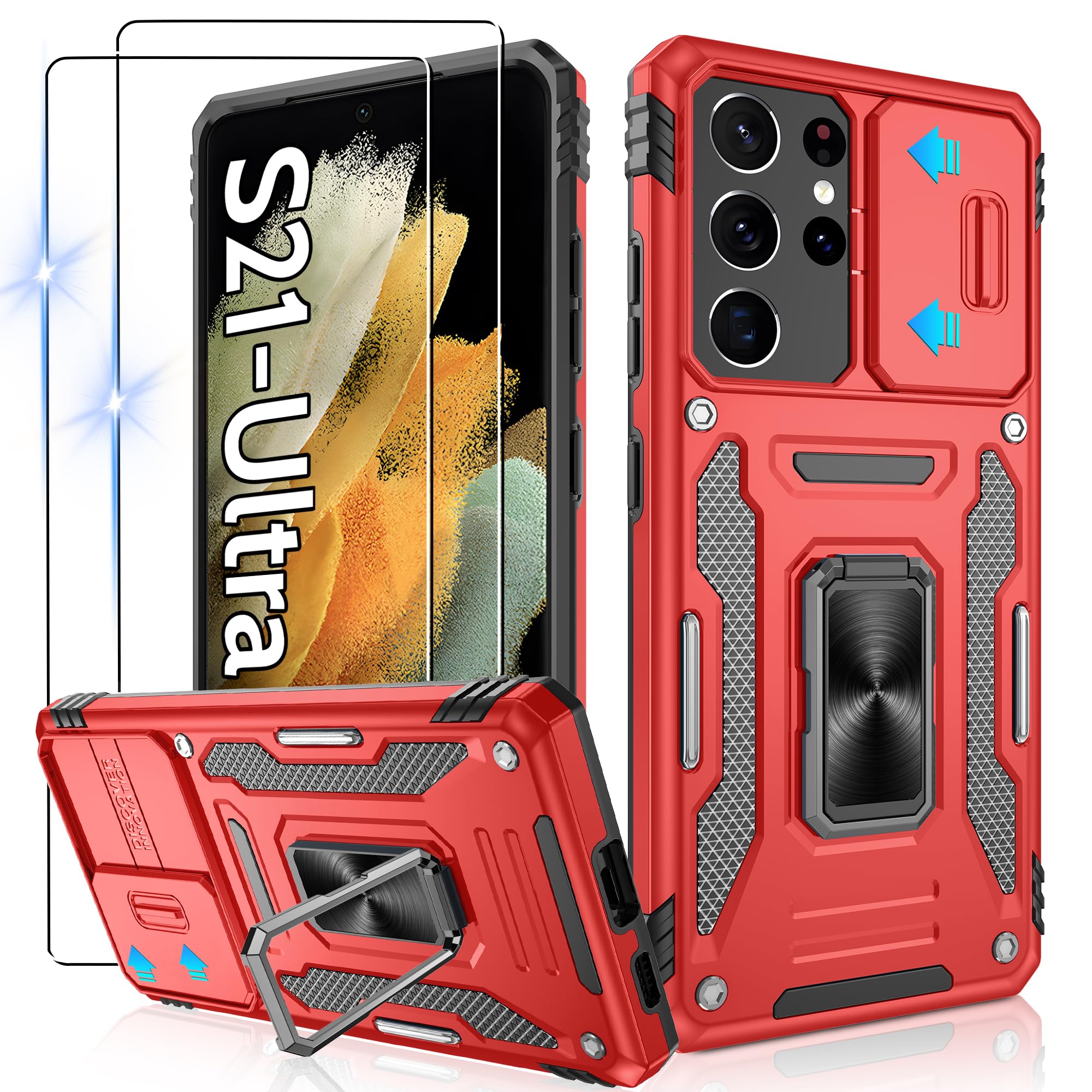 Amazon.com: Gritup for Samsung Galaxy S21 Ultra Case with Slide