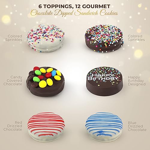 Miniatura 6 de Empire Delights cesta de regalo de cumpleaños de galletas de chocolate para hombres y mujeres golosinas gourmet de feliz cumpleaños para regalos de