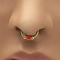 Vista 17 de Fake Opal Septum Rings