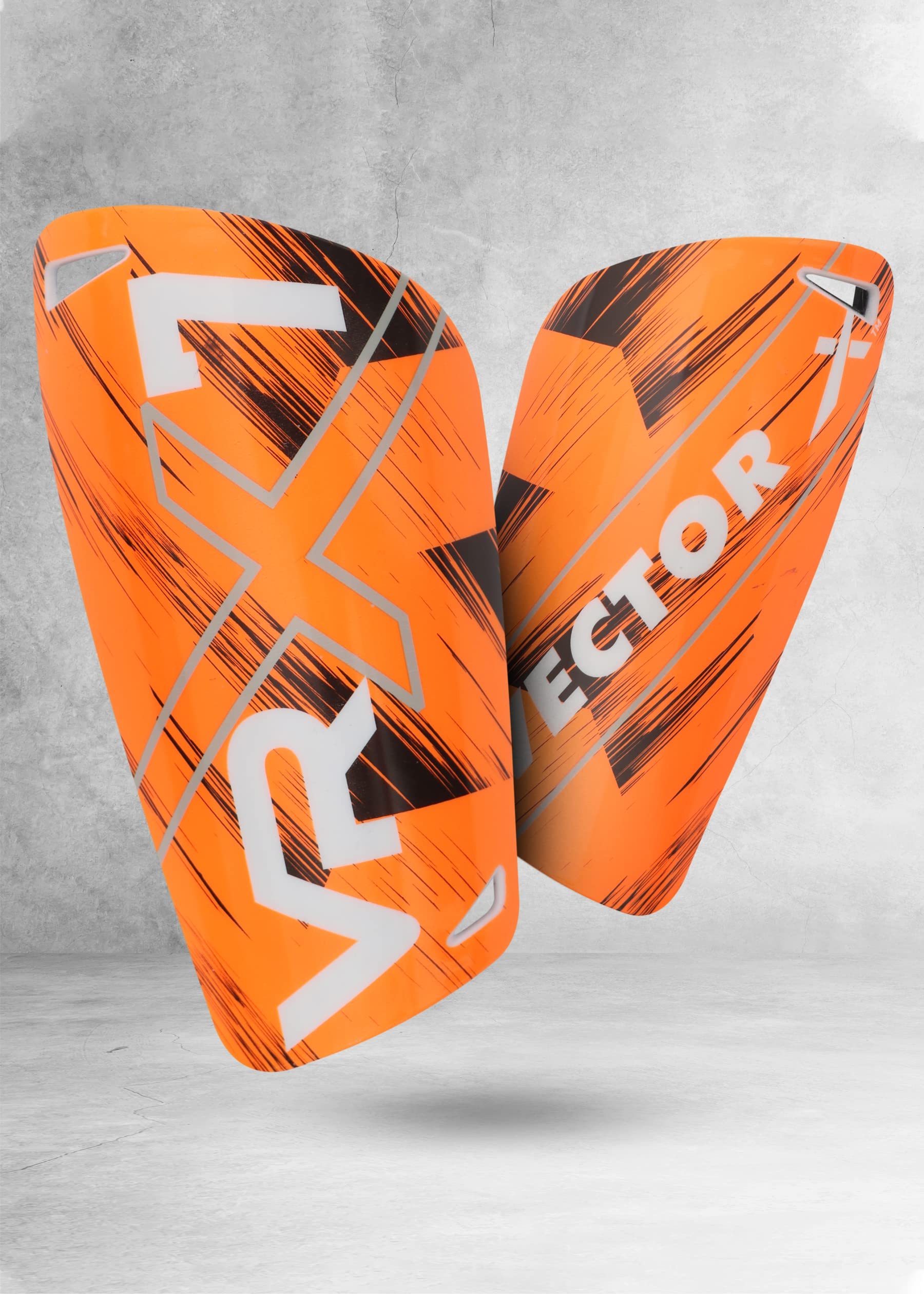 Vector X VRX7 Shin Guard Colourful Protective Football Shin Guard (S/M, Orange)