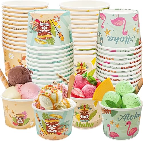 CIEOVO Paquete de 48 tazas de papel de helado de animales de la selva de 9 onzas, cuencos desechables de safari en la selva, cuencos de postre para CIEOVO Paquete de 48 tazas de papel de helado de animales de la selva de 9 onzas, cuencos desechables de safari en la selva, cuencos de postre para