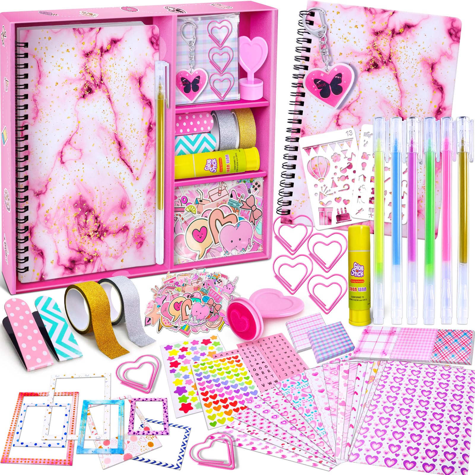 Kit de Scrapbooking A6, 351 Pièces de Journal Avec Fournitures Esthétiques en Papier, Kit d'Artisanat Pour Adultes Kit de Scrapbooking A6, 351 Pièces de Journal Avec Fournitures Esthétiques en Papier, Kit d'Artisanat Pour Adultes