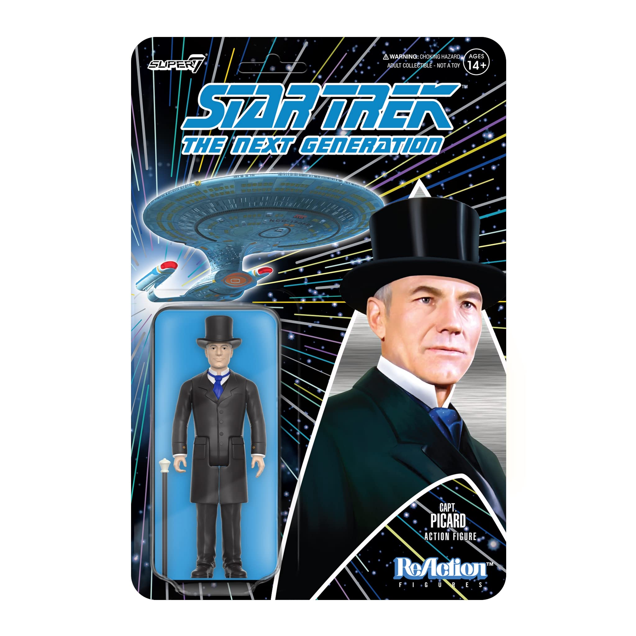 SUPER7 Star Trek: The Next Generation Victorian Captain Picard - 3.75" Star Trek Action Figure with Accessory Classic TV Show Collectibles and Retro Toys