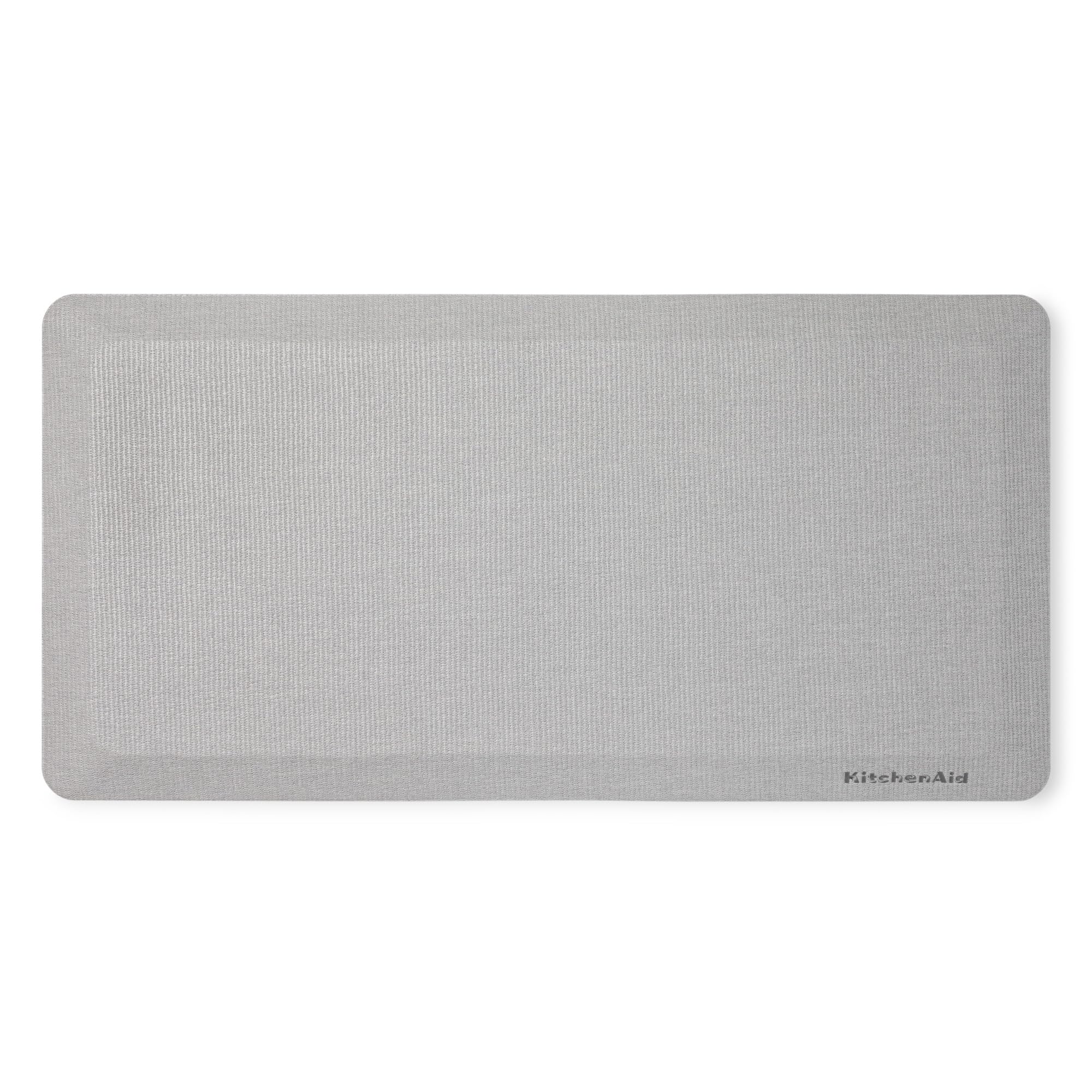 KitchenAid Gourmet Series Kitchen Comfort Gel Mat, Solid Basketweave, Matte Grey, 20"x39"