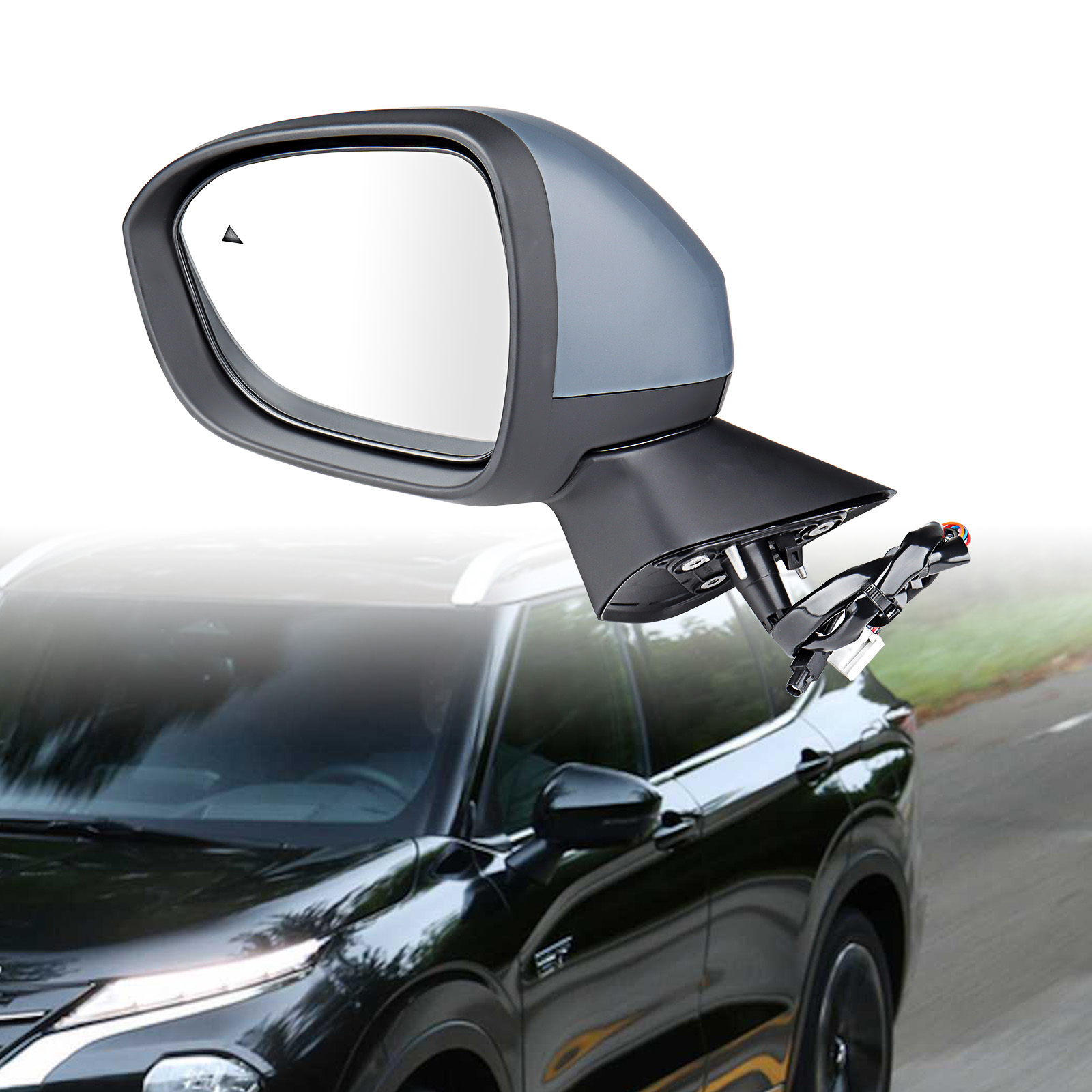 amopacorp Side Door Mirror 1pc Left Driver Side, Integrated 360