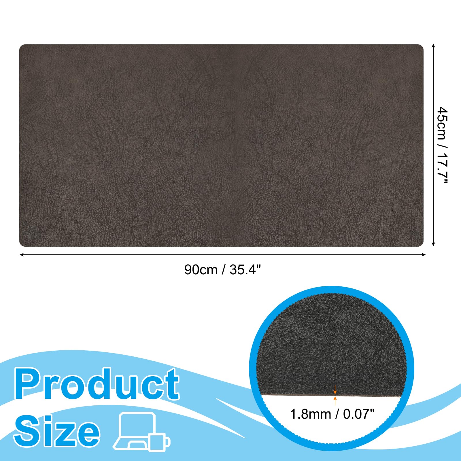PATIKIL 35.4" X 17.7" Tappetino In Pelle Per Scrivania Protettivo Tappetino