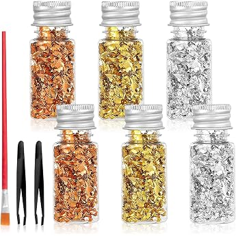 ENUTROF Gold Leaf for Cake Flakes for Crafts Gold Flakes for Nails Gold