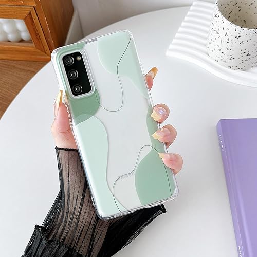 Miniatura 10 de DEFBSC Funda compatible con Samsung Galaxy S20 FE, diseño artístico de forma suave con funda protectora de parachoques incorporada, bonita funda