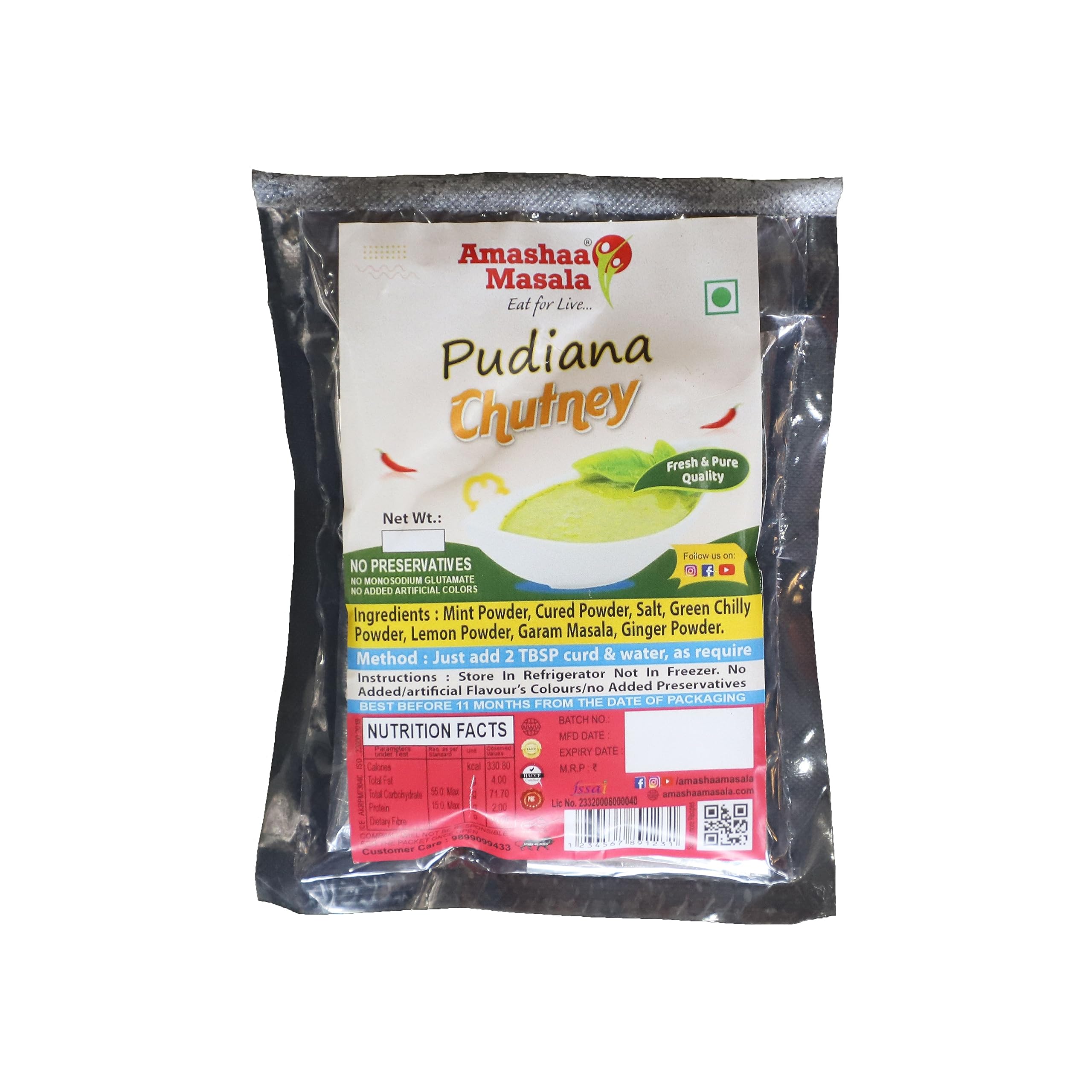 Amashaa Masala - Pudina Chtuney | (B0CFY8JJDJ) Amazon Price History, Amazon Price Tracker