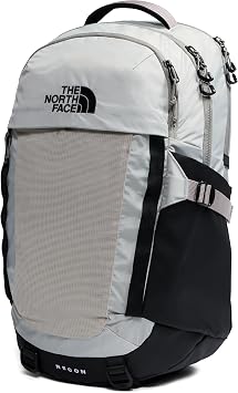 The North Face Recon Everyday Laptop Backpack - Daypack, Water Repellent, Laptop Sleeve, 2 Water Bottle Pockets, Stone Slab/TNF Black, One Size