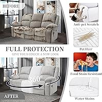 Vista 245 de Fundas 100% impermeables para sofá reclinable seccional, fundas para sofá reclinable en forma de L, funda para sofá seccional de esquina
