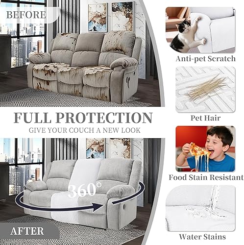Miniatura 245 de Fundas 100% impermeables para sofá reclinable seccional, fundas para sofá reclinable en forma de L, funda para sofá seccional de esquina en forma de