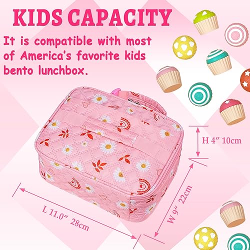 Miniatura 5 de Lonchera para niñas adolescentes con bolsa de aperitivos para niños de regreso a la escuela, bolsa de almuerzo aislada para lonchera preparada, se