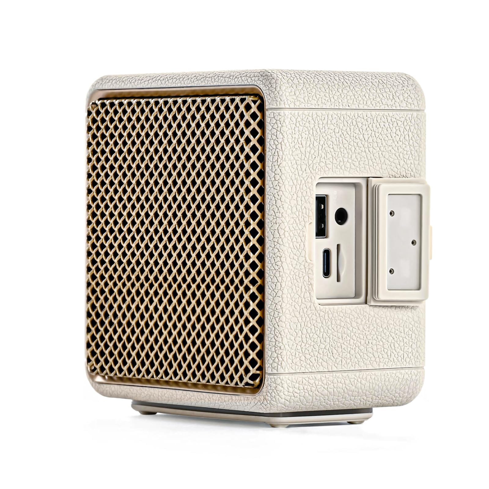 MG II Upgrade Bluetooth Lautsprecher, 24W RMS, Bluetooth 6.0, DSP-Klang, IP67 Wasser- und staubgeschützt, Lange Akkulaufzeit, RGB-Licht, TWS Stereo, 3 EQ-Modi, USB-C, AUX/TF/USB (Crème)