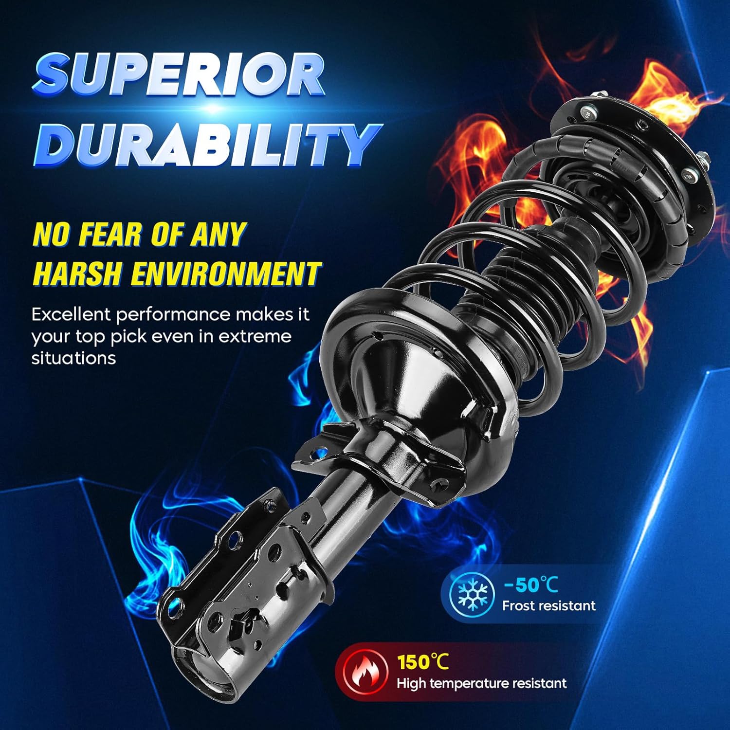 Front Strut Shock Assembly w/Coil Spring Compatible with Chevy Cobalt 2005-2010, HHR 2006-2011, Pontiac Pursuit 2005-2006, G5 2007-2009, Replace 172179L 172179R, Left & Right, 2PCS