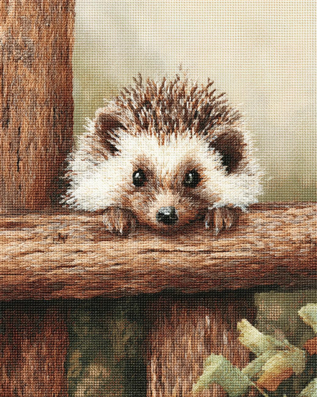 AMBATTERY Animal Latch Hook Rug Kit Cartoon Hedgehog Crochet Sewing Kit Classic Latch Hook Rug Kits for Adults 3D Craft Set for Home Decor Festival Gift 33x45in