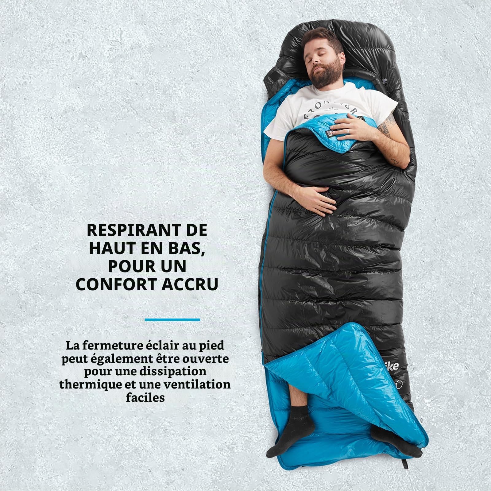 Naturehike Sac de couchage en duvet ultra léger et compact pour adultes et enfants, camping, randonnée et voyage