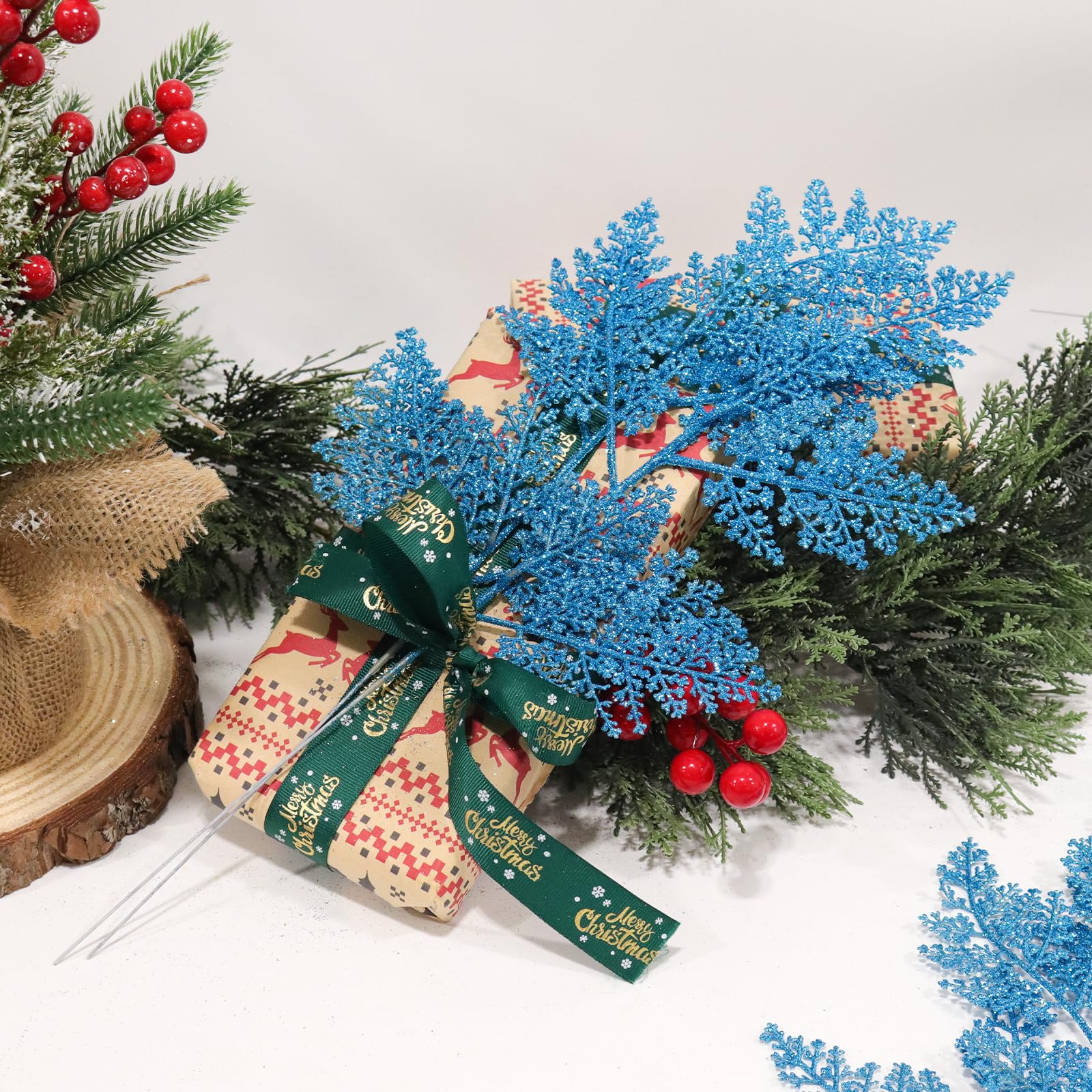 Lorigun 30 Ramas De Relleno De árbol De Navidad Con Purpurina, Púas De  árbol De Navidad, image size:1600x1600