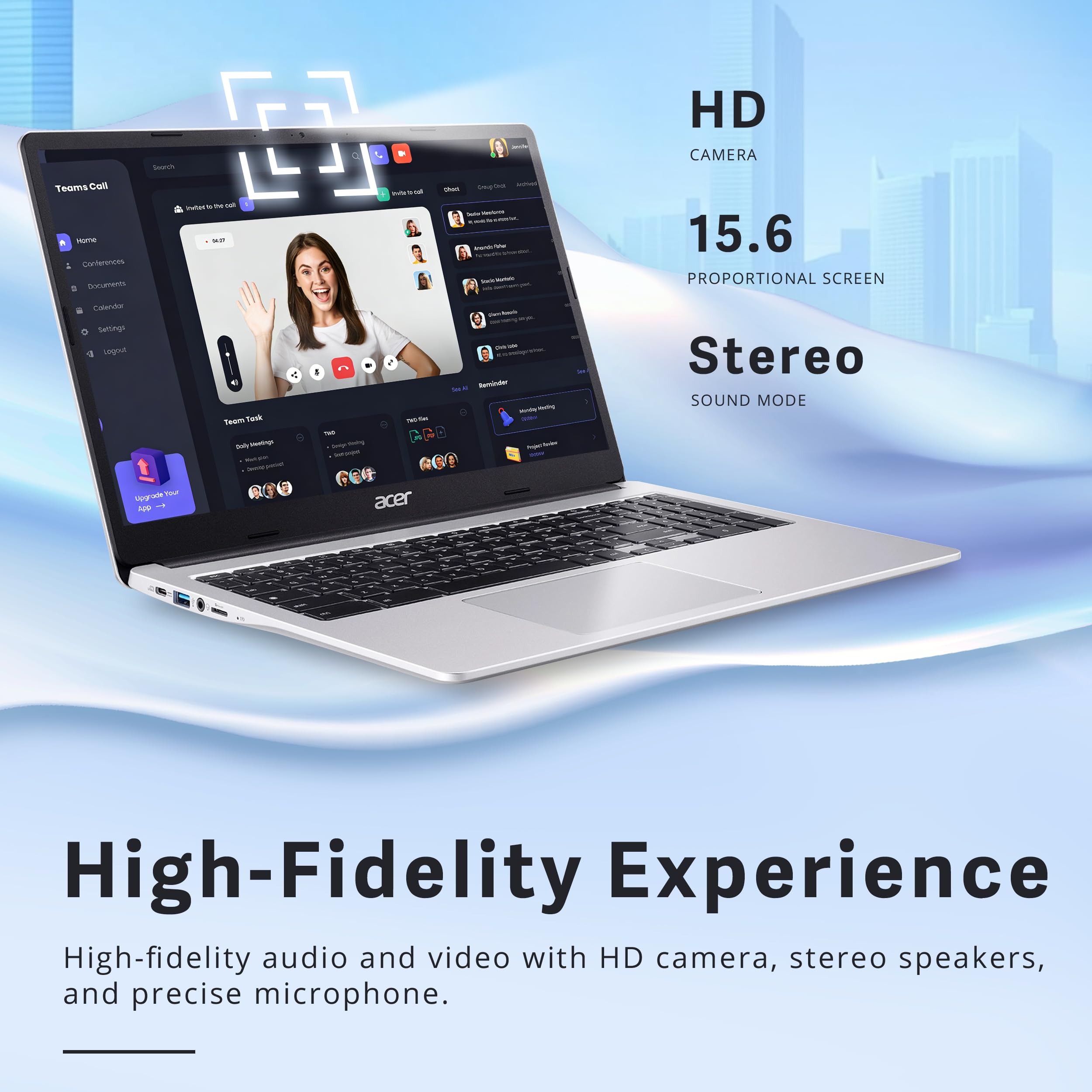 acer Chromebook 315 15,6 pollici FHD, 4 GB LPDDR4 RAM, 352 GB di spazio di archiviazione (64 GB eMMC e set di docking station da 288 GB), Intel Celeron N4500, grafica Intel UHD, tastierino numerico