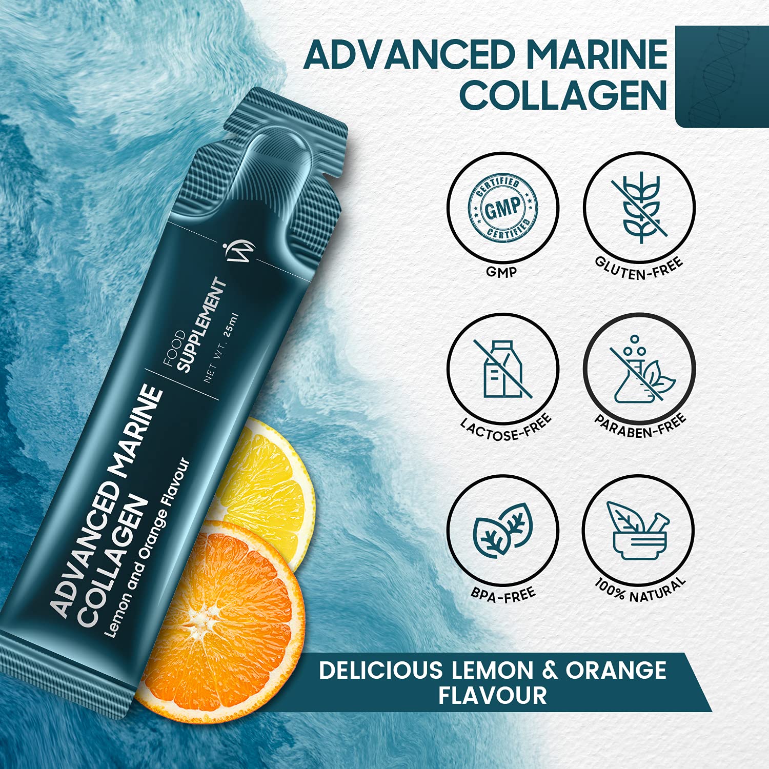 Marine Collagen Liquid 5000mg X 15 Rejuvenated Collagen Shots Per Box