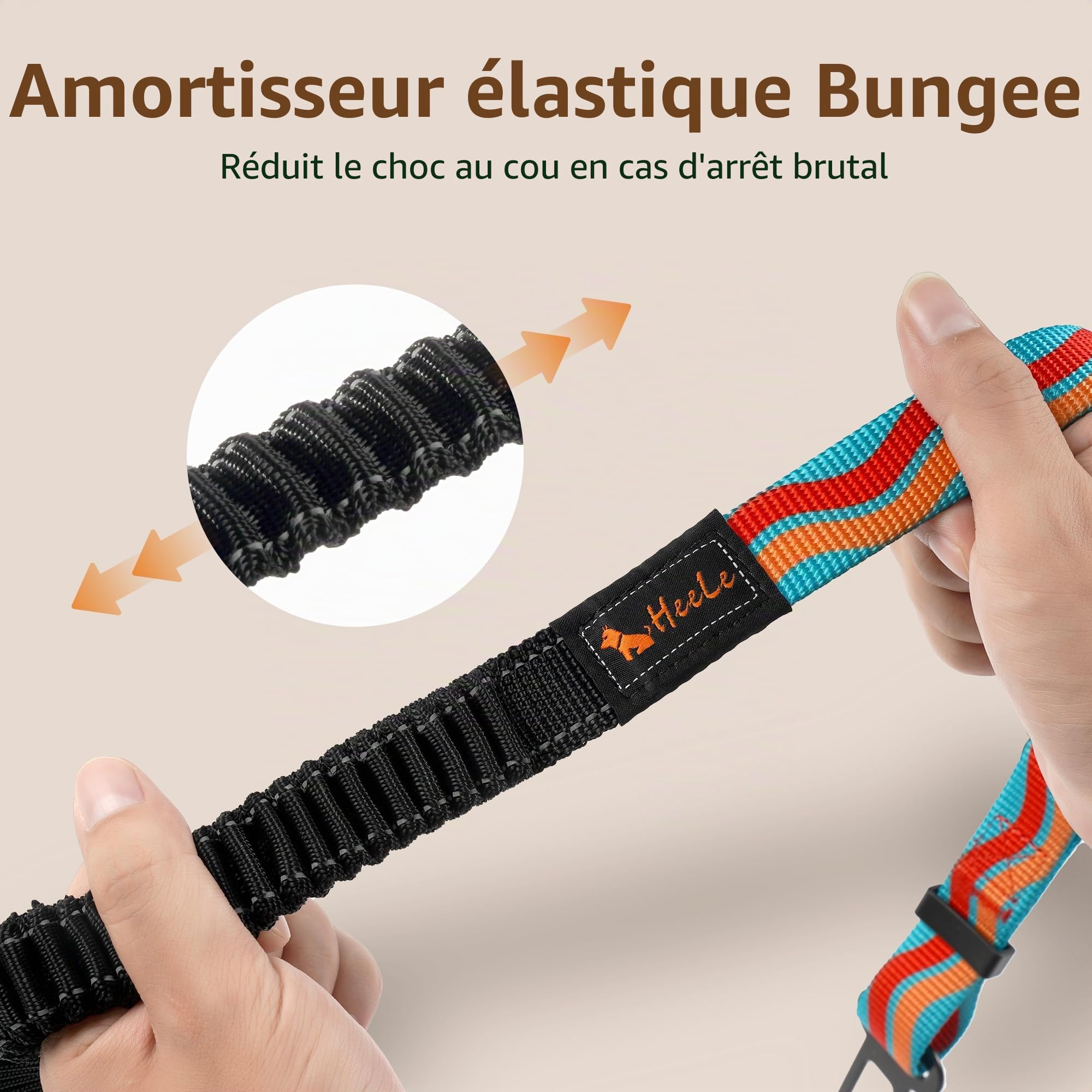 AYADA Ceinture Chien Voiture Securite Réglable Nylon Elastique Antichoc,Attache Chien Voiture Voyage Indéchirable Harnais Chat Animaux Compagnie Laisse Agrafe Métal Accessoires Mousqueton (Bleu Ciel)