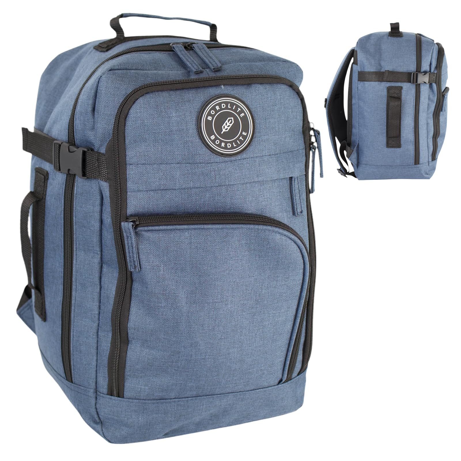 Bordlite Ryanair 40x20x25cm Underseat Cabin Backpack – Airline Approved Carry On Bag for Ryanair, EasyJet, Jet2 & More – Lightweight Travel Rucksack Fits Free Under Seat - NAVY