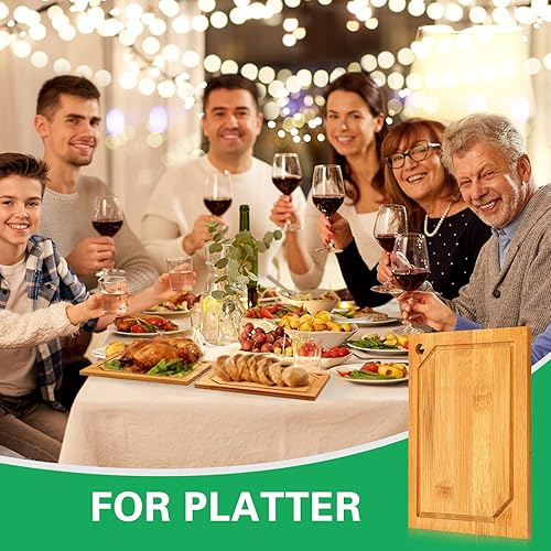 Miniatura 6 de Yinkin 10 piezas de mini tableros de charcutería de boda a granel grabado de Halloween bandejas de bambú regalo de Navidad Acción de Gracias pequeña