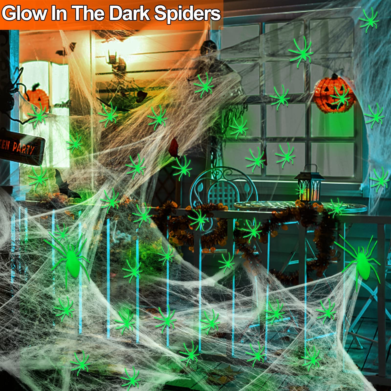 ArtCreativity Telaraña Decorativa Para Halloween, Juego De 12 Telarañas
