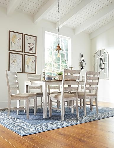 Miniatura 10 de Signature Design by Ashley Skempton Cottage Dining Juego de 7 Piezas – Mesa Rectangular y 6 Sillas Tapizadas | Coastal Chic se Encuentra con