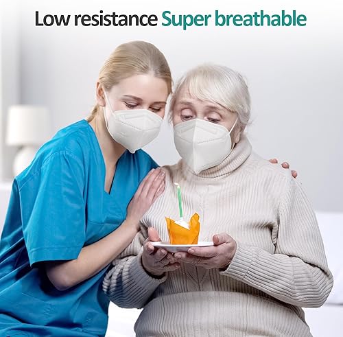 Miniatura 6 de FENFEN KN95 - Mascarilla desechable para adultos, KN95, mascarillas de colores para mujeres y hombres, 5 capas de protección, transpirable, cómoda,