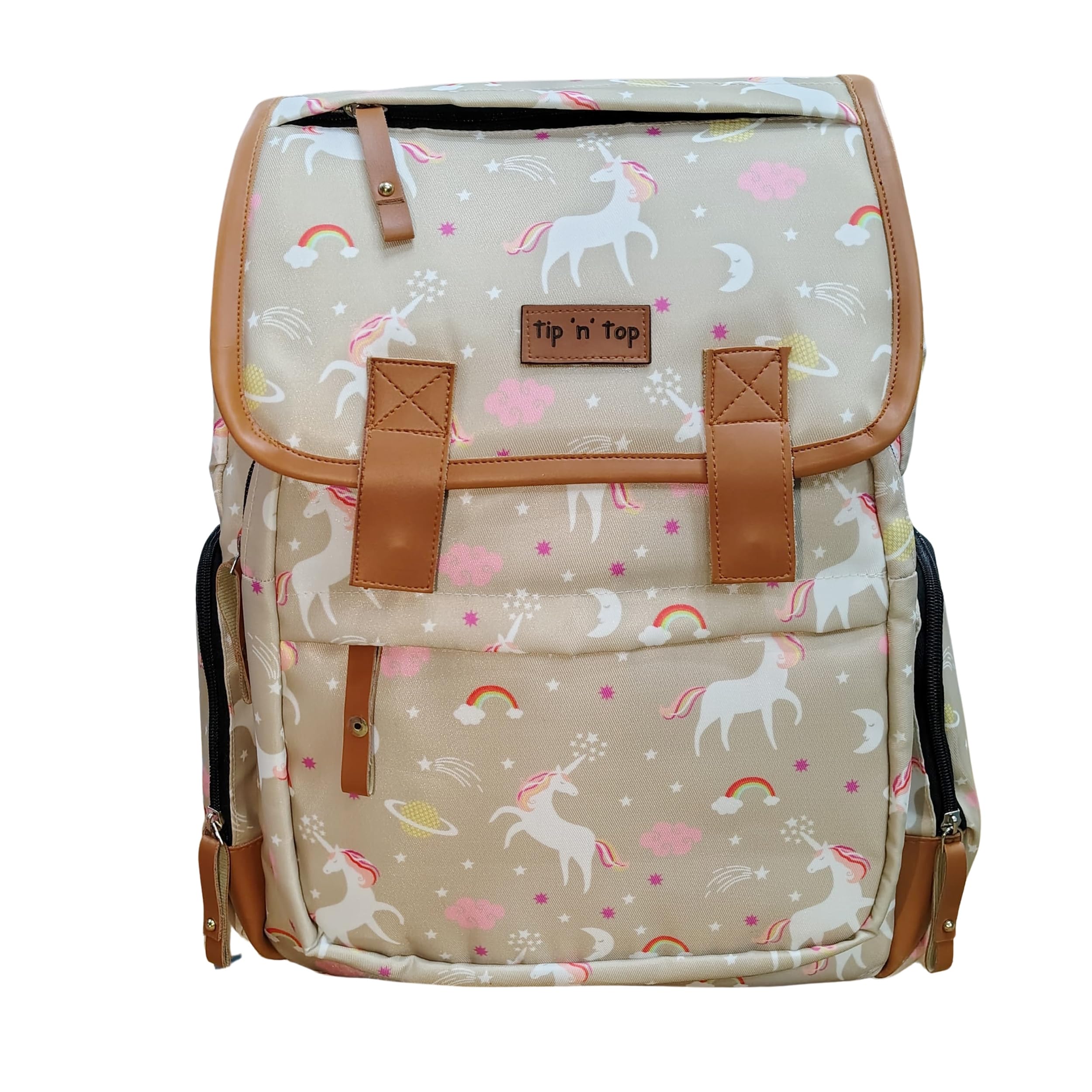 Tip 'n' Top Baby Diaper Backpack cum Laptop bag for kids and Working parents (Grey Unicorn) Baby Diaper Organiser Bag-image-17