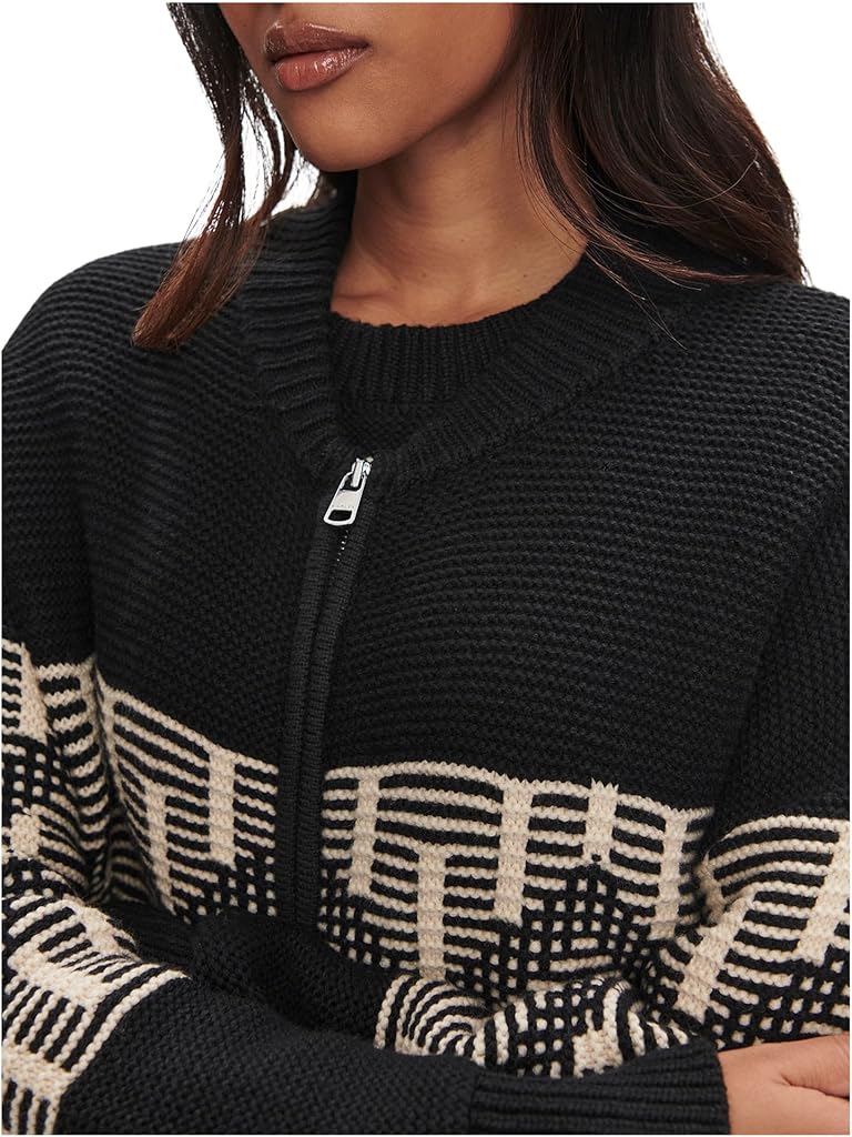 Black Varley Linnea Fairisle Knit Jacket