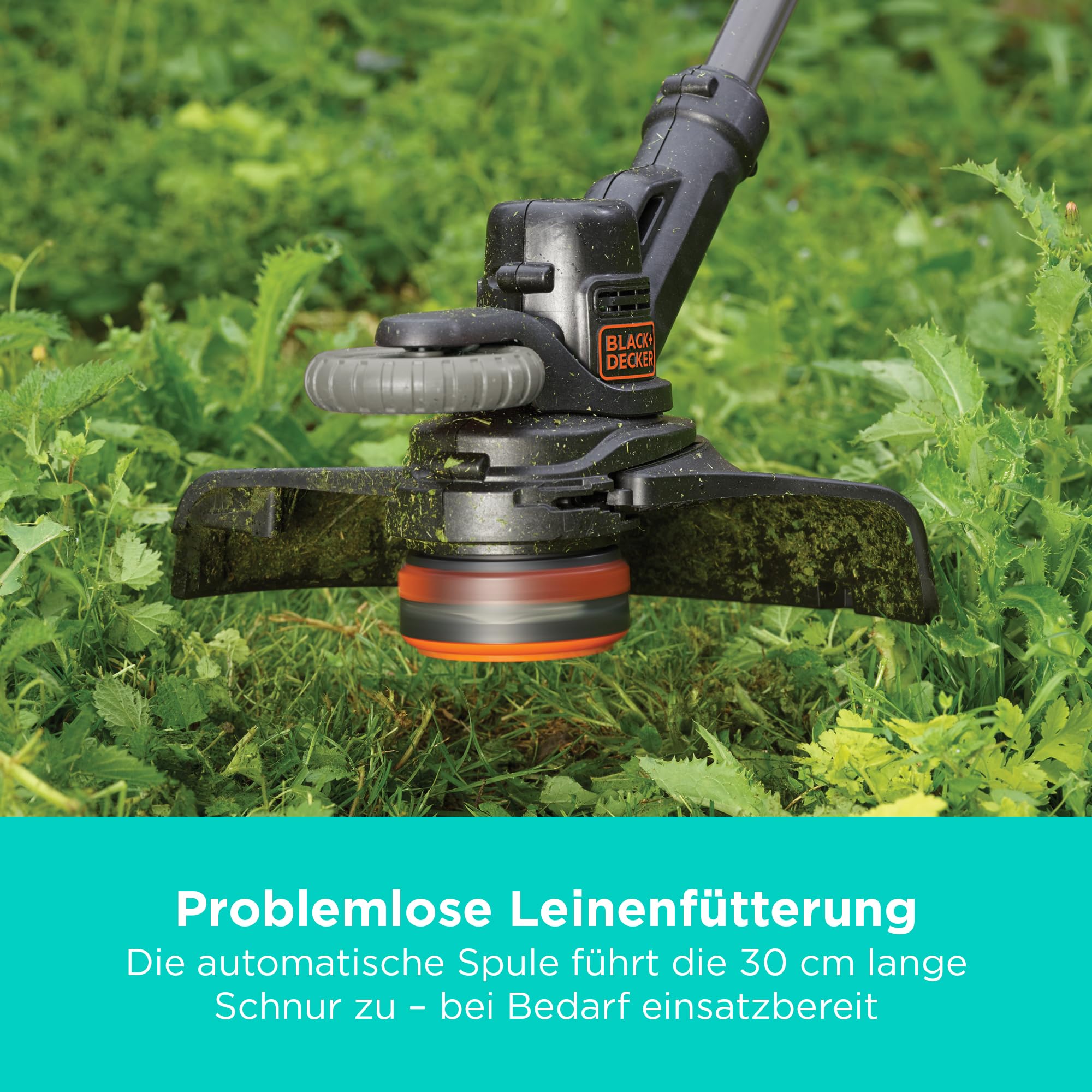BLACK+DECKER POWERCONNECT Rasentrimmer, Akku-Rasentrimmer mit 30 cm, STC1840EPC-QW