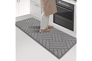 Kitchen Floor Mat: Grey Anti-Slip Runner Rug (20x47 Inches)