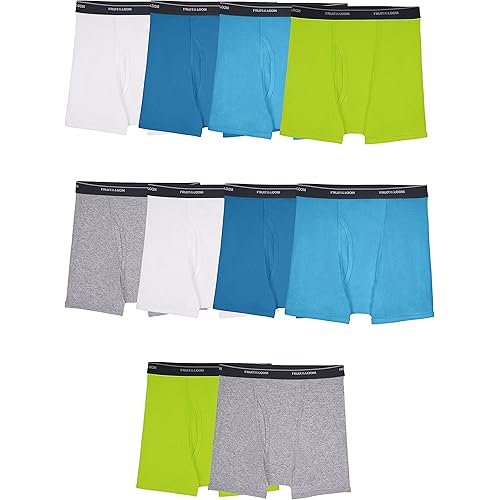 Fruit of the Loom Boys' Tag Free Cotton Boxer Briefs