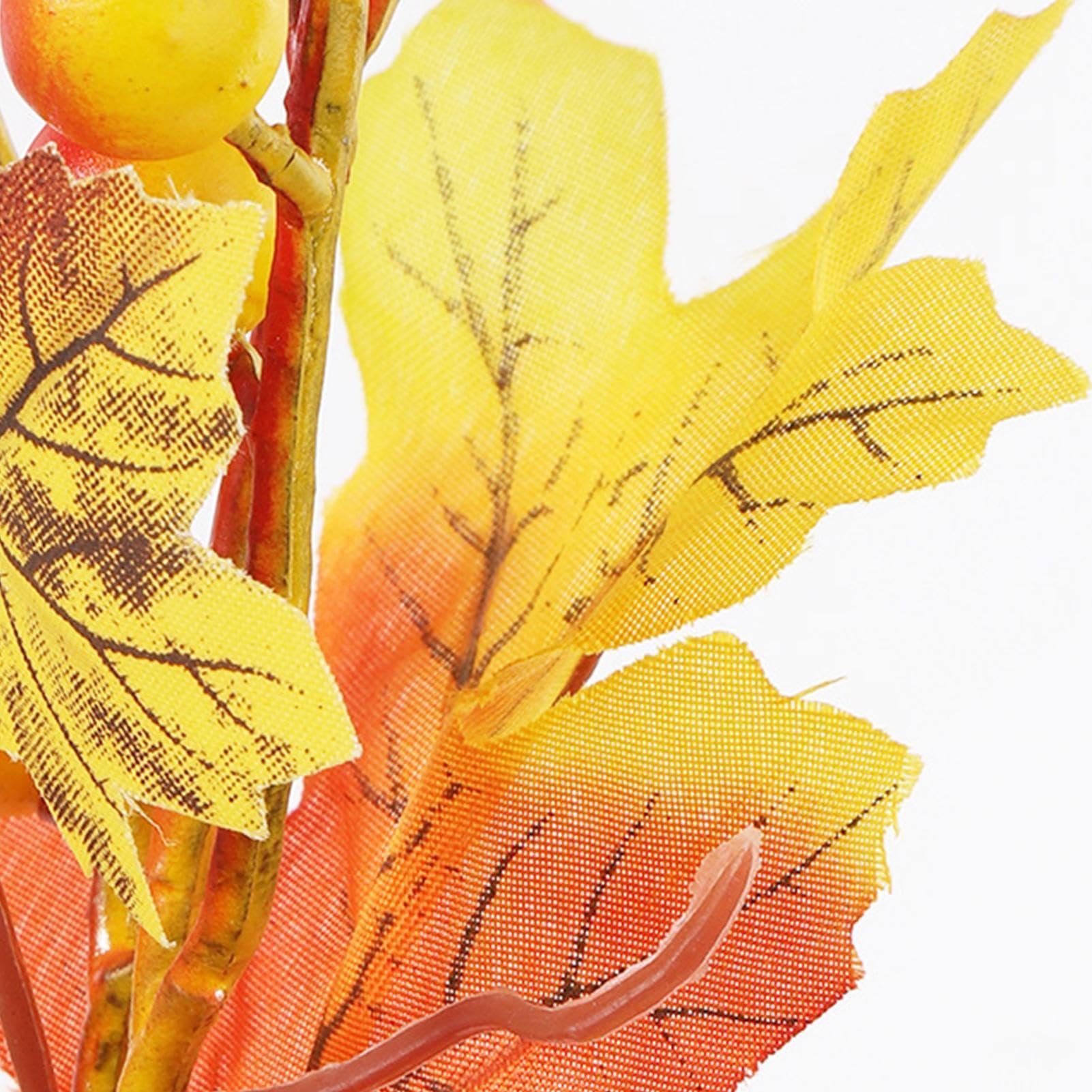 Herbststiele Und Zweige 6 Stück Künstliche Herbst Kürbis Laub Zweige