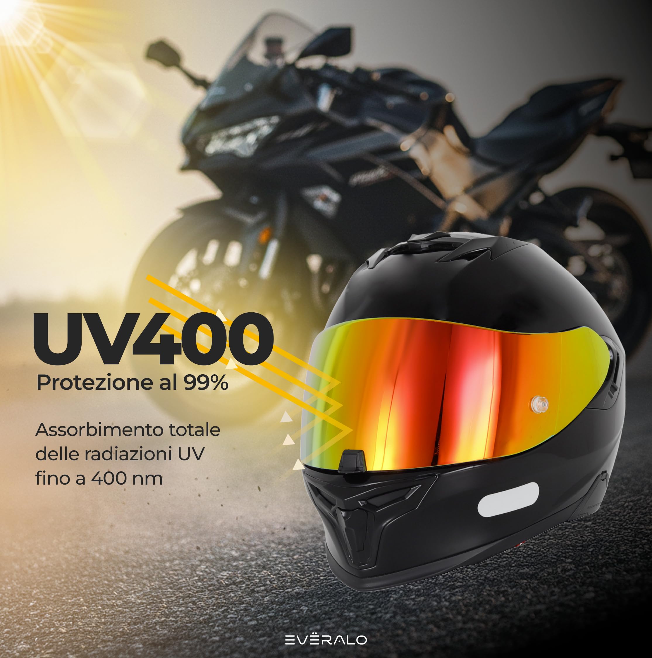 Visiera Compatibile con Scorpion Exo 520-1400 - 391 - R1 Air (Rosso Cromo)