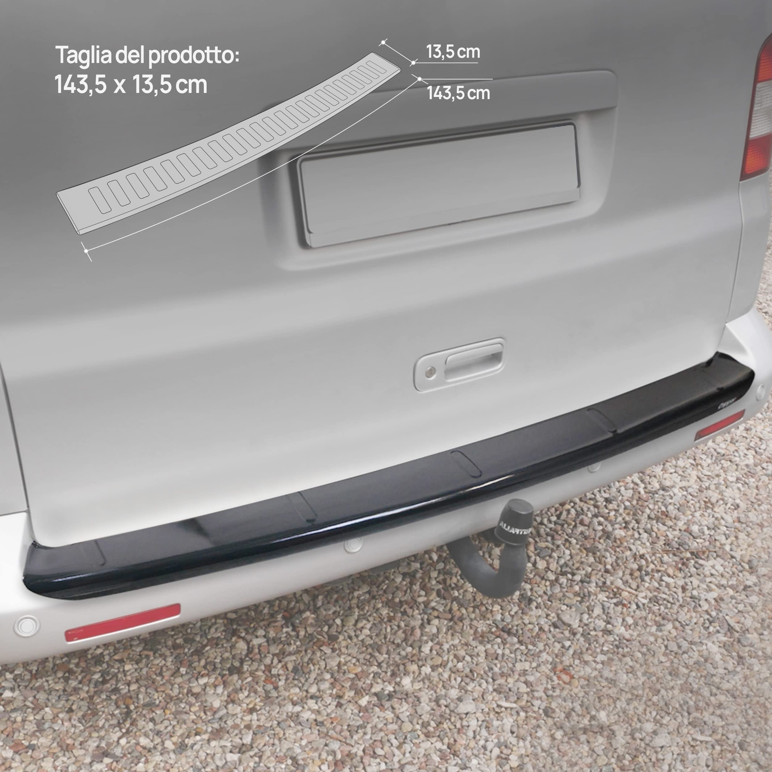 CHROMEMASTER Protezione Paraurti Posteriore Per VW T-Roc 2017- - Acciaio Inox Verniciato Nero Opaco, Antigraffio