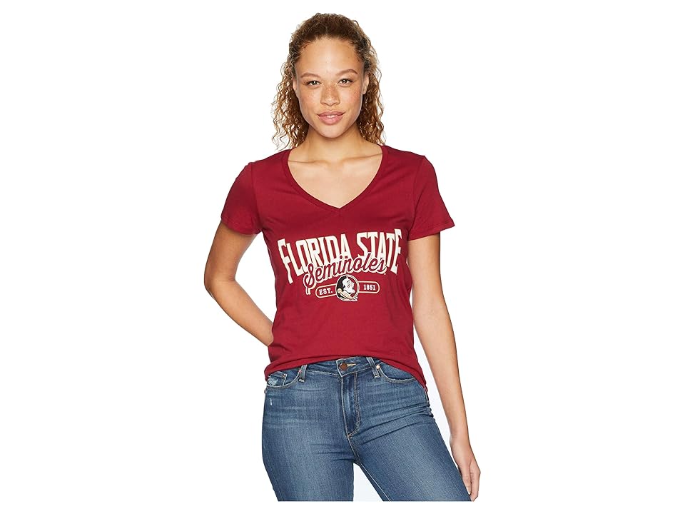 

Champion College Florida State Seminoles University V-Neck Tee (Garnet) Girl's T Shirt