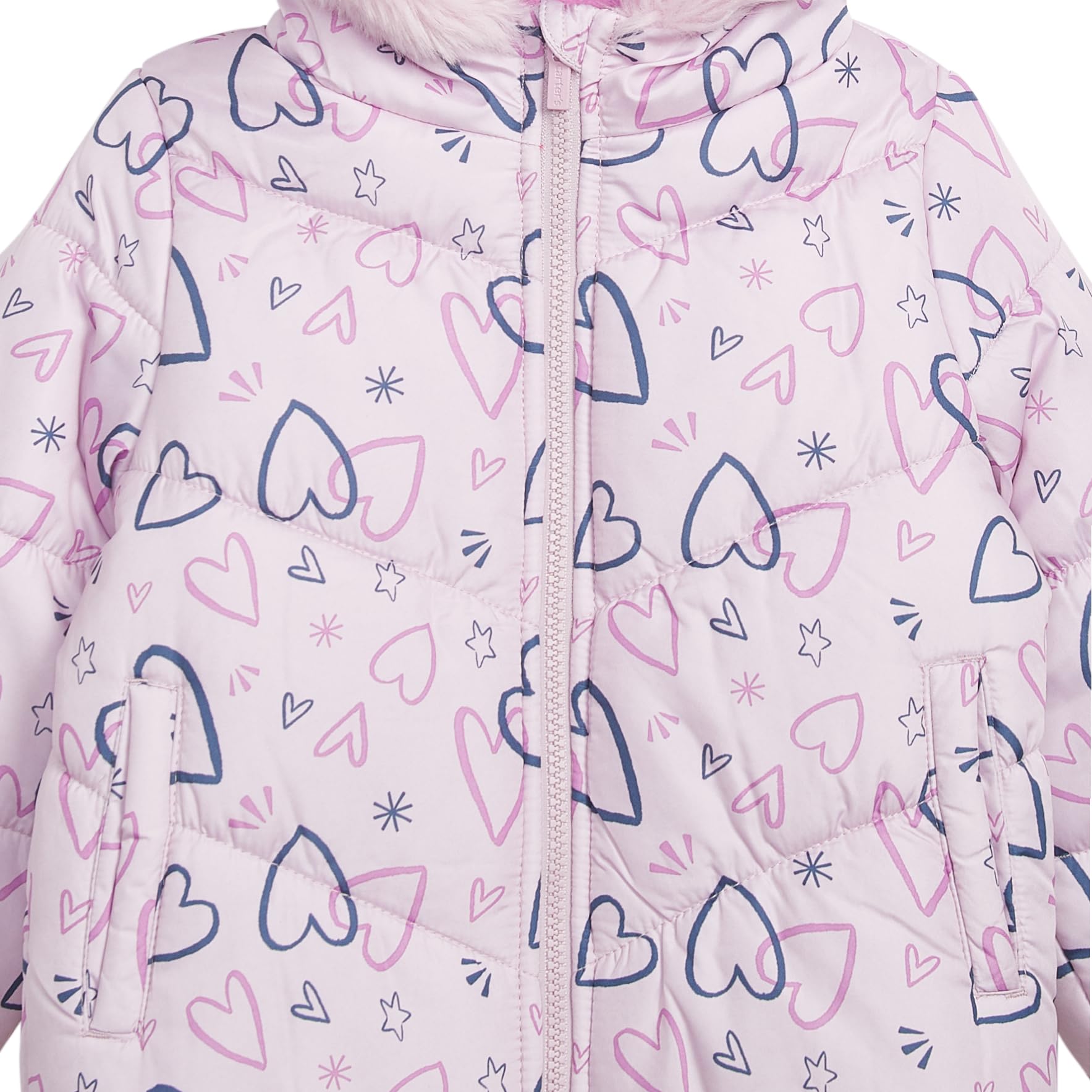 Carter's Mädchen Skianzug mit Lätzchen und Kapuzenjacke 2-teilig