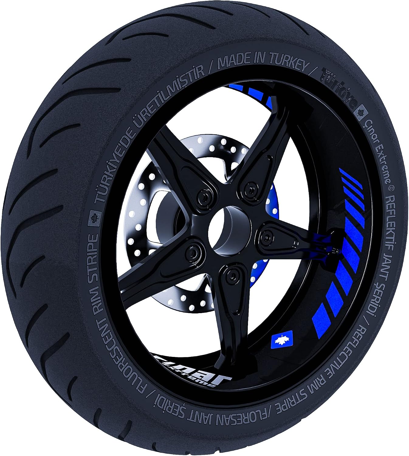 Gp Racing Reflektif Mavi İç Jant Şeridi Sticker