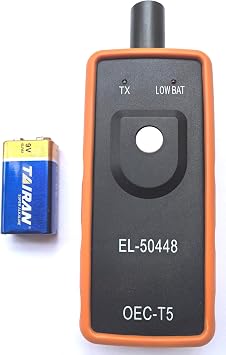 EL-50448 TPMS Relearn Tool with Battery Chevy TPMS Reset Tool for Cadillac GMC Buick GM Tire Pressure Sensor Reset Tool Chevy Tire Pressure Monitoring System Sensor TPMS Programming Tool