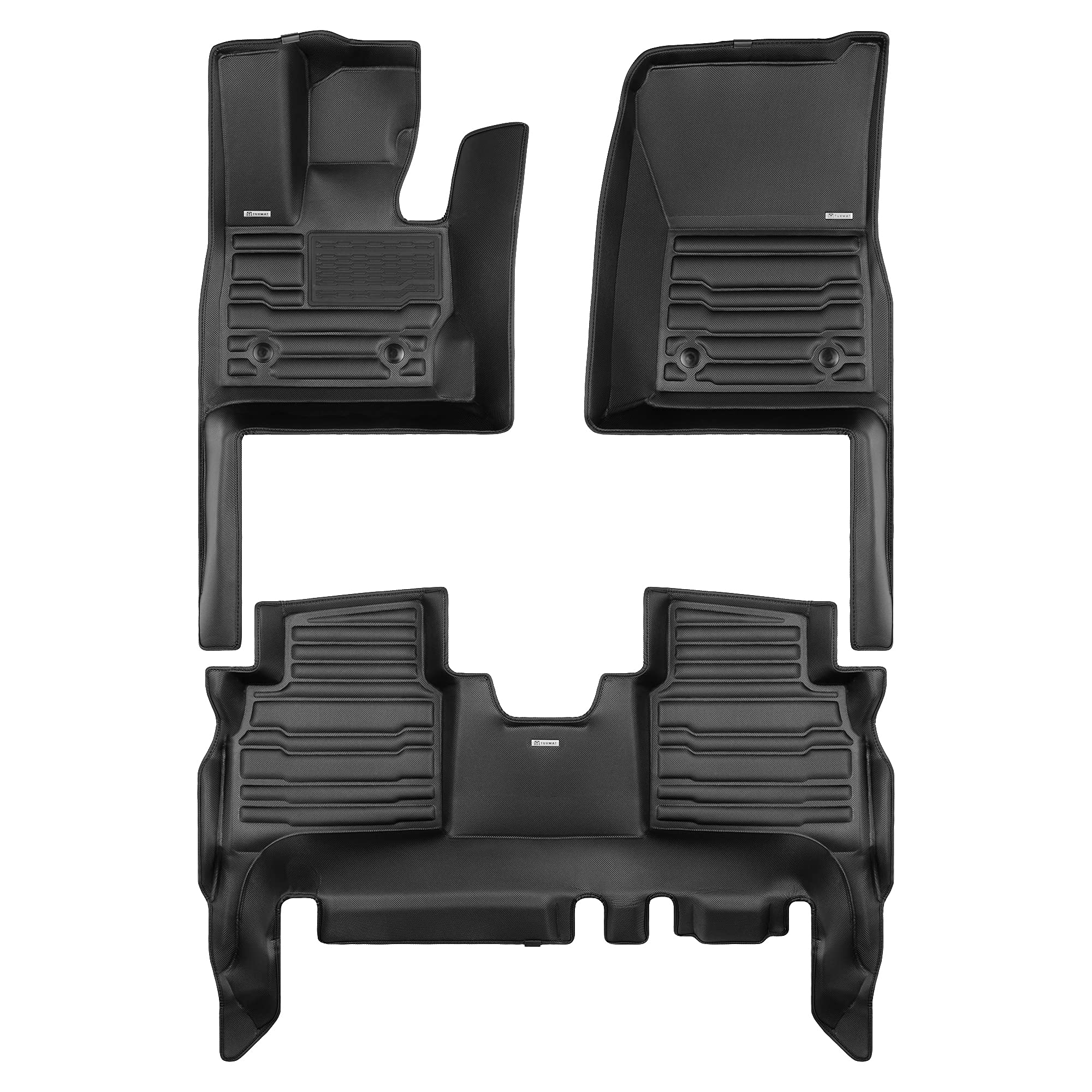 TuxMat - for Mercedes-Benz G-Class 2019-2026 Models - Custom Car Mats - Maximum Coverage, All Weather, Laser Measured - This Full Set Includes 1st and 2nd Rows